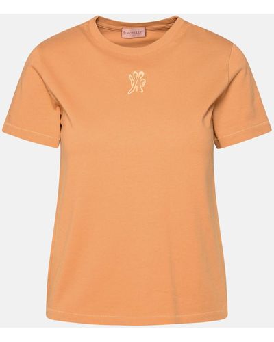 Moncler Bronze Cotton T-shirt - Orange