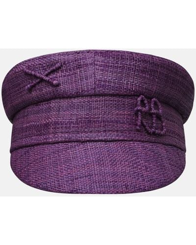 Ruslan Baginskiy Purple Straw Hat