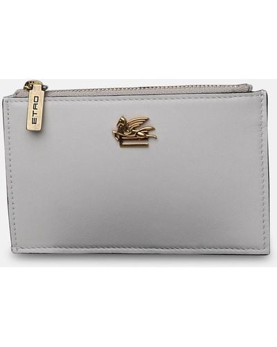 Etro Leather Wallet - Gray