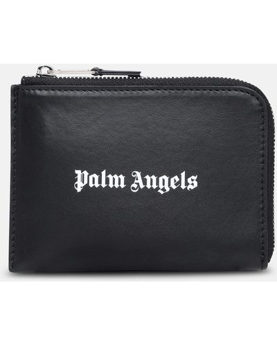 Palm Angels Leather Cardholder - Black