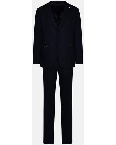Luigi Bianchi Wool Blend Suit - Black