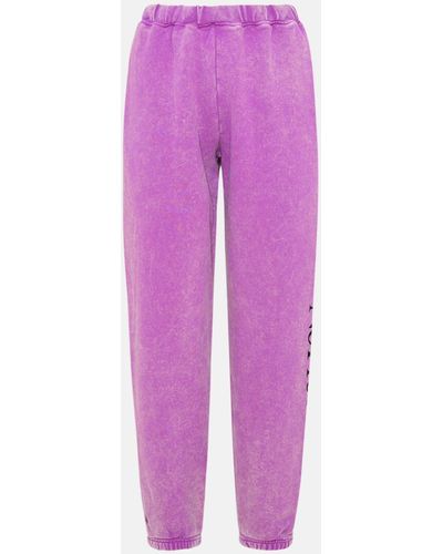 Aries Aster Fleece Cotton Jersey Pants - Pink