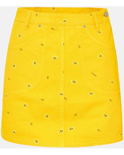 KENZO Minigonna Jeans Stampa - Yellow