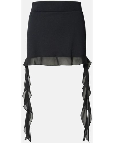 Blumarine Cotton Miniskirt - Black