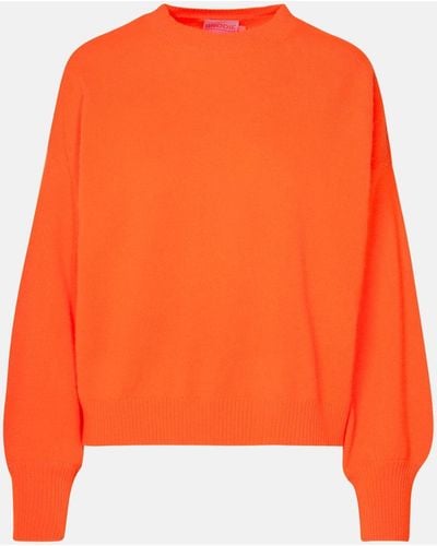 Brodie Cashmere Cashmere Sweater - Orange