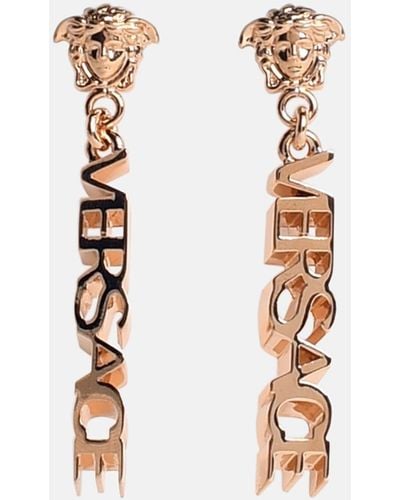 Versace Plated Brass Earrings - White