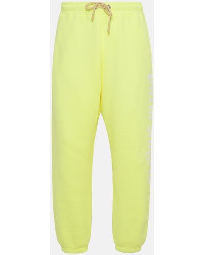 Palm Angels Neon Cotton Track Suit Pants - Yellow