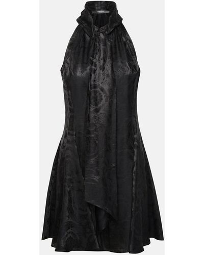 Versace 'barocco' Dress In Silk Blend - Black