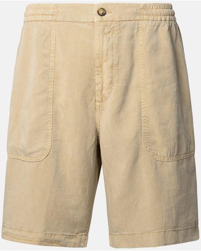 Altea Linen Blend Bermuda Shorts - Natural