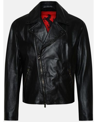 Ferrari Leather Jacket - Black