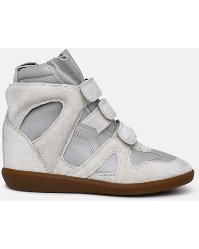 Isabel Marant Leather Buckee Sneakers - White