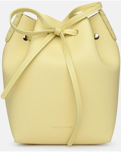 Mansur Gavriel Small Bucket Bag In Leather - Yellow