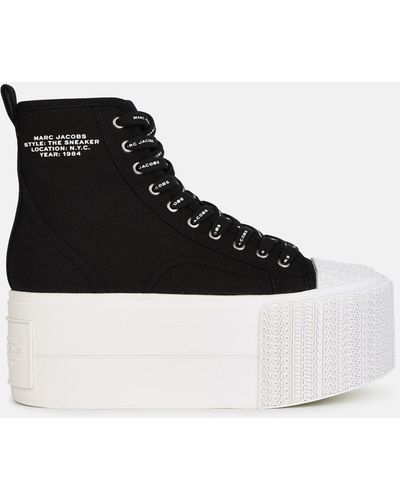 Marc Jacobs 'hight Top Platform' Tela Sneakers - Black