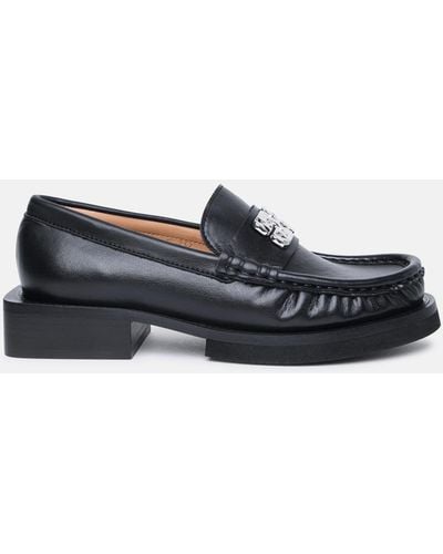 Ganni Leather Loafers - Blue