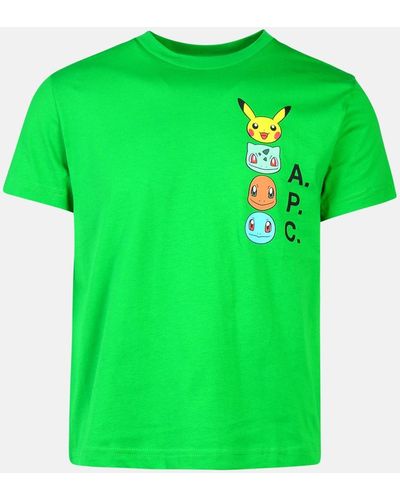 A.P.C. 'pokémon The Portrait' Cotton T-shirt - Green