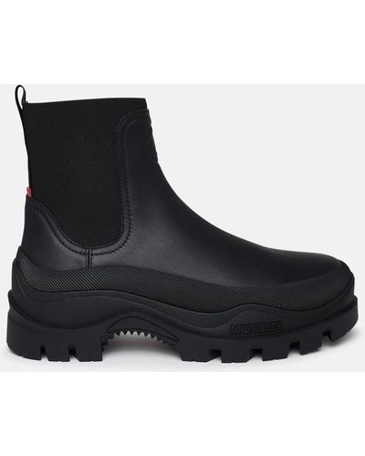 Moncler Larue Waterproof Leather Chelsea Boots - Black