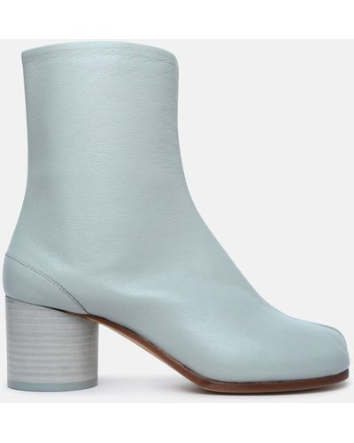 Maison Margiela 'tabi' Anise Leather Ankle Boots - Blue