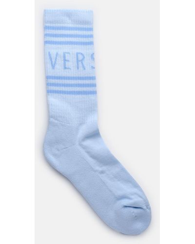 Versace Light Organic Cotton Socks - Blue