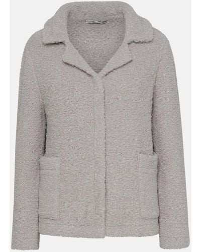 Charlott White Wool Coat - Gray