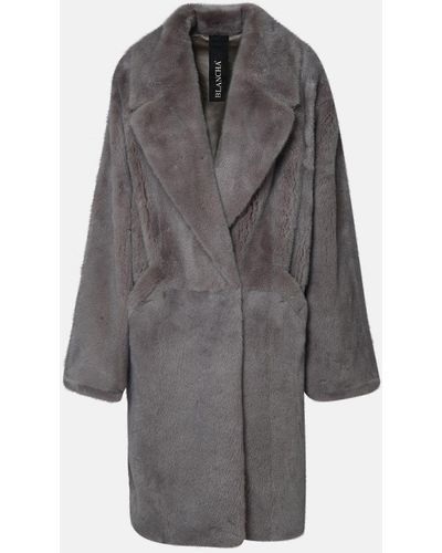 Blancha Long Gray Mink Fur