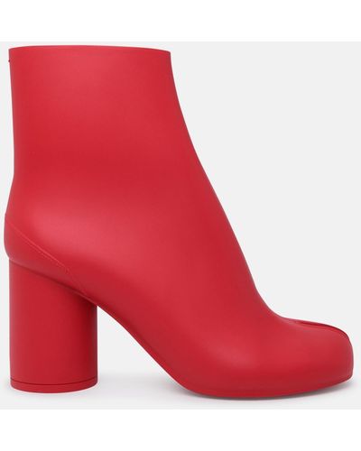 Maison Margiela Rubber Tabi Ankle Boots - Red