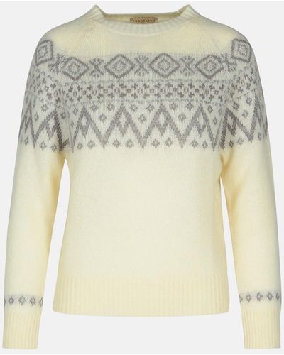 PURO TATTO Wool Blend Turtleneck Sweater - White