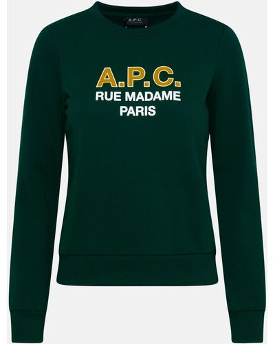 A.P.C. Cotton Sweatshirt - Green