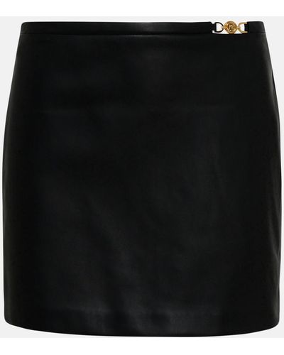 Versace Leather Miniskirt - Black