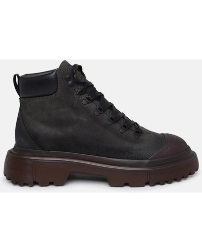 Hogan 'pedula' Leather Ankle Boots - Black