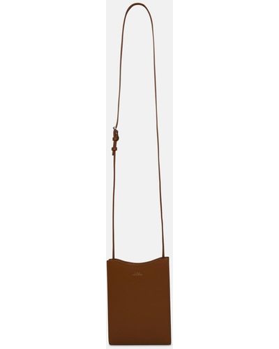 A.P.C. Jamie Bag In Brown Leather - White