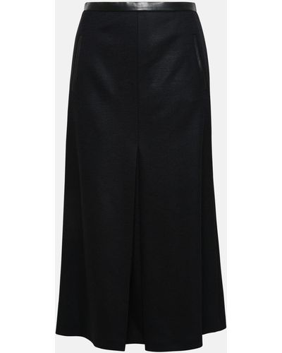 Saint Laurent Wool Skirt - Black