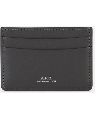 A.P.C. 'andre' Leather Card Holder - Black