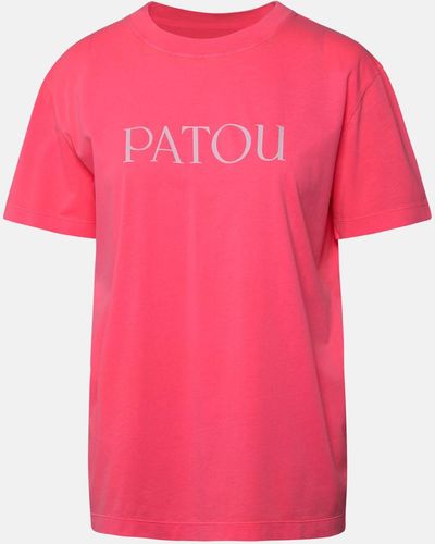 Patou Essential Logo Neon Cotton T-shirt - Pink