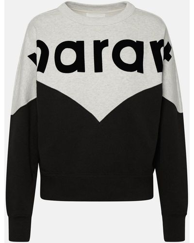 Isabel Marant Two-color Cotton Blend Houston Sweatshirt - Black