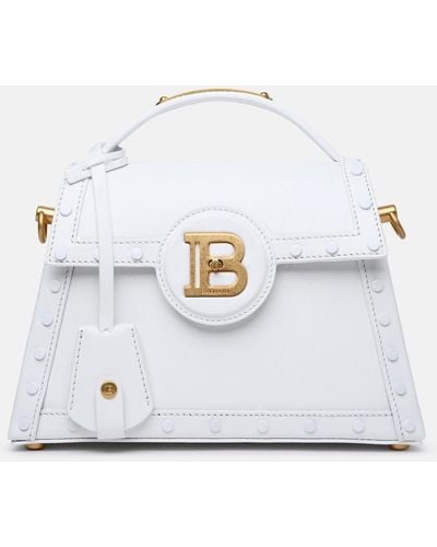 Balmain 'b-buzz Dynasty' Leather Bag - White