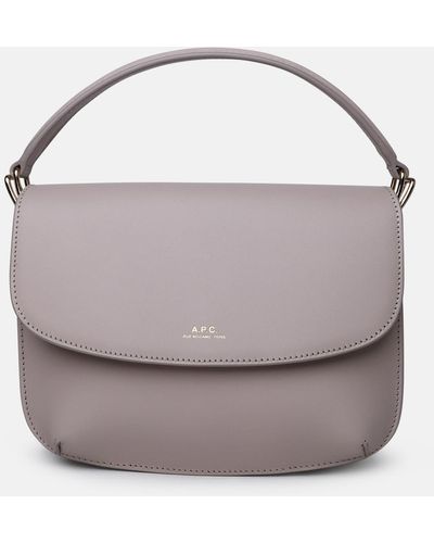 A.P.C. Dove Leather Bag - Gray