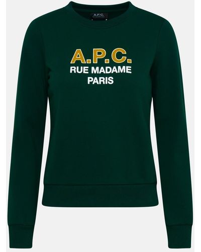 A.P.C. Cotton Sweatshirt - Green