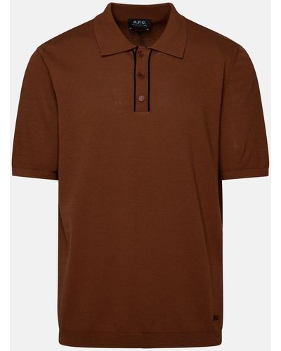 A.P.C. Cotton Jacky Polo Shirt - Brown