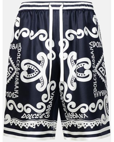 Dolce & Gabbana Bermuda Shorts Silk sweatpants - Blue