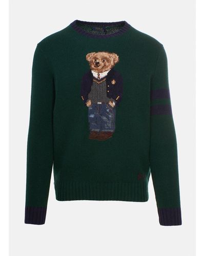 Polo Ralph Lauren Green Teddy Bear Sweater