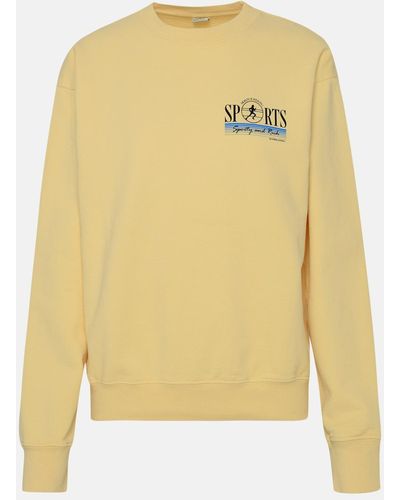 Sporty & Rich Cotton Venice Sweatshirt - Yellow