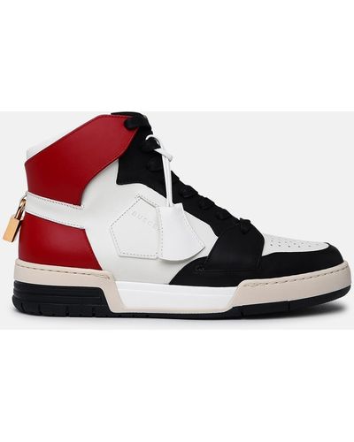 Buscemi Black And Leather Airneakers - Red