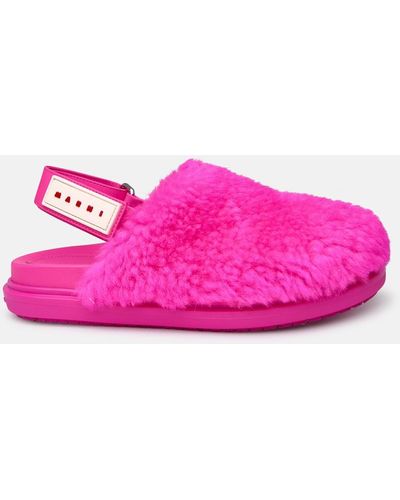 Marni Fur Slipper - Pink
