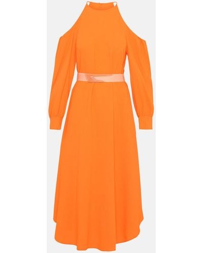 Stella McCartney Viscose Belted Dress - Orange