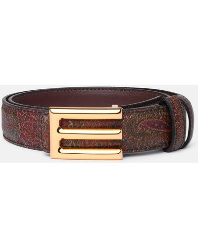Etro Leather Belt - Brown