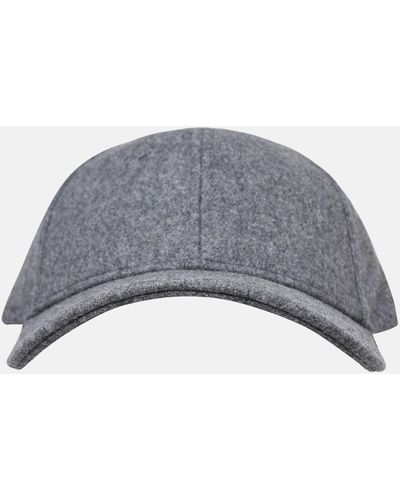 Woolrich Premium Hat In Melange Wool Blend - Gray