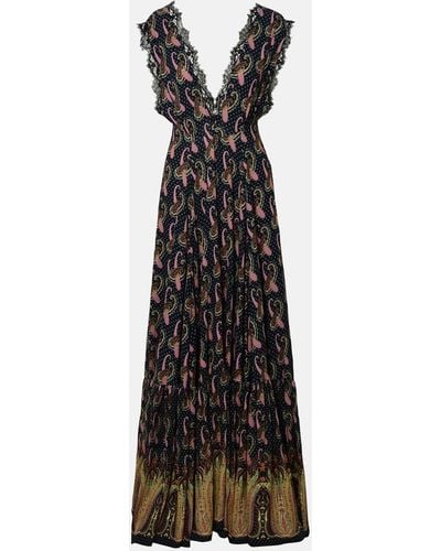 Etro Paisley Lace-trimmed Gown - White