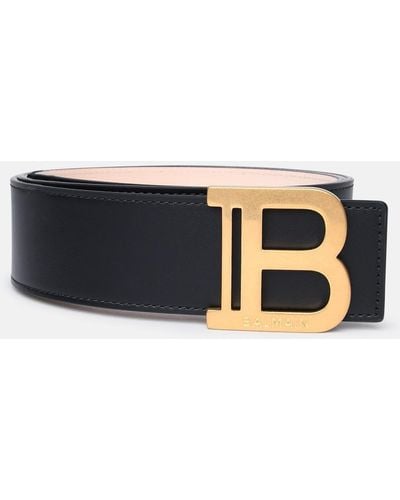 Balmain Leather Belt - Blue