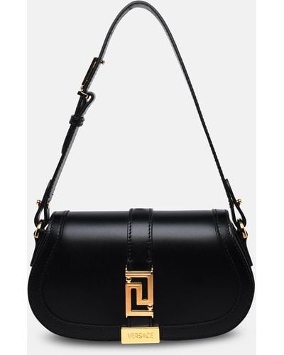 Versace Greca Goddes Leather Bag - Black