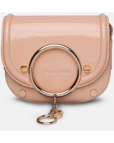 See By Chloé See By Chloé Pink Patent Leather Bag - White